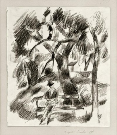 Man Reading in the Park by August Macke